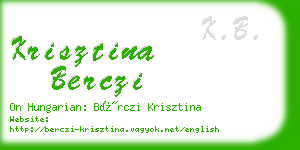 krisztina berczi business card